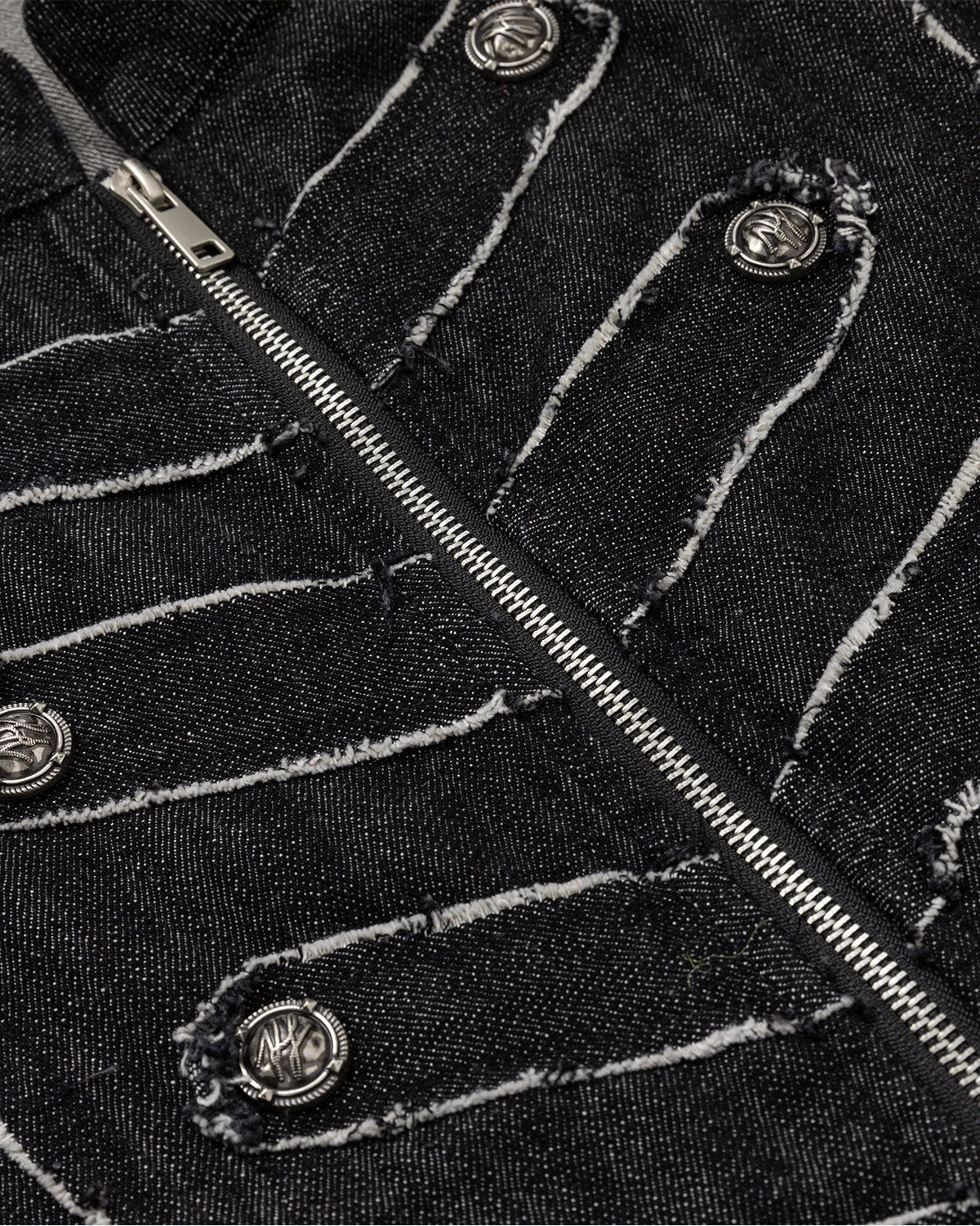 Omygoods Napoleon-Inspired Cropped Denim Jacket