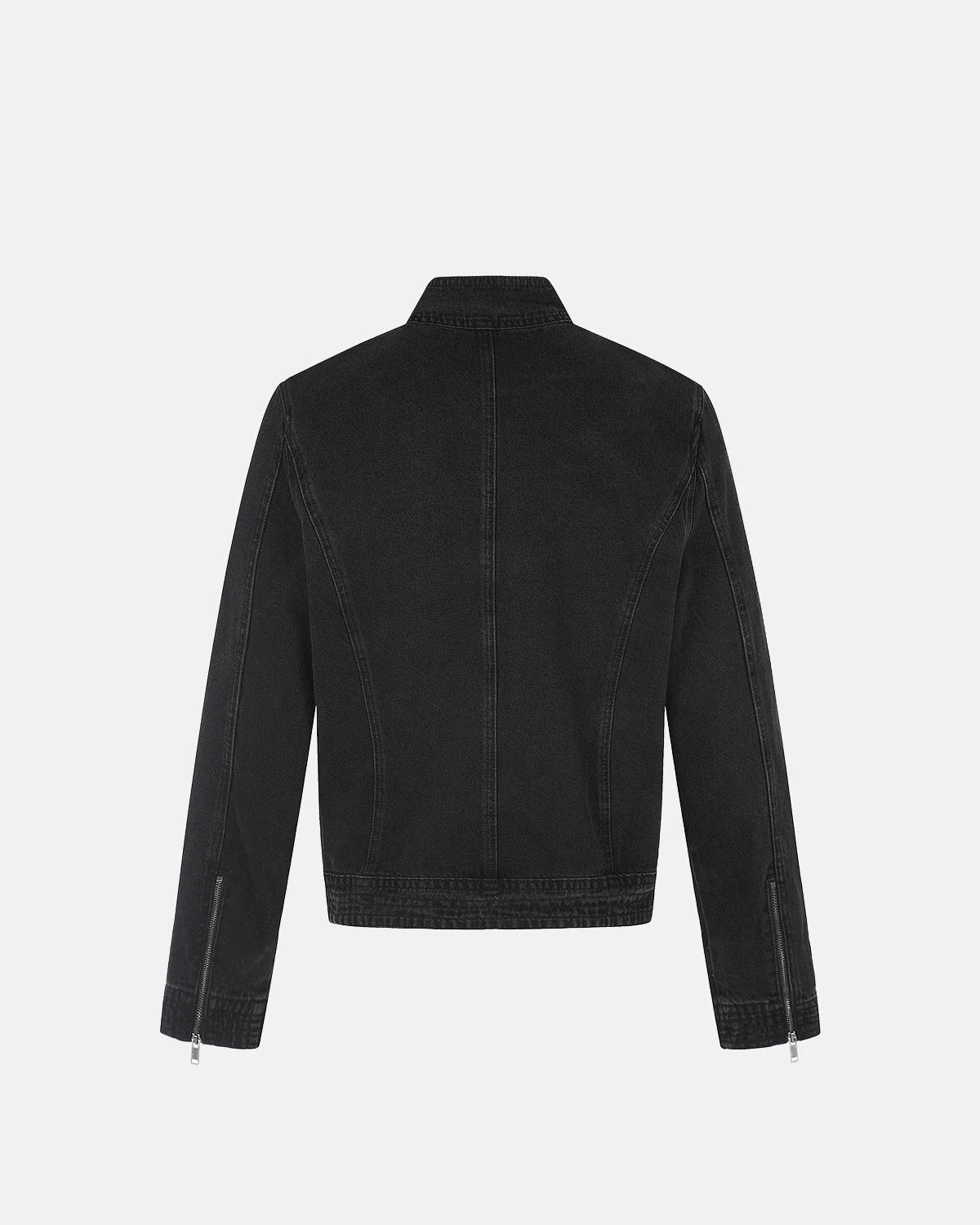 Omygoods Napoleon-Inspired Stand Collar Denim Jacket