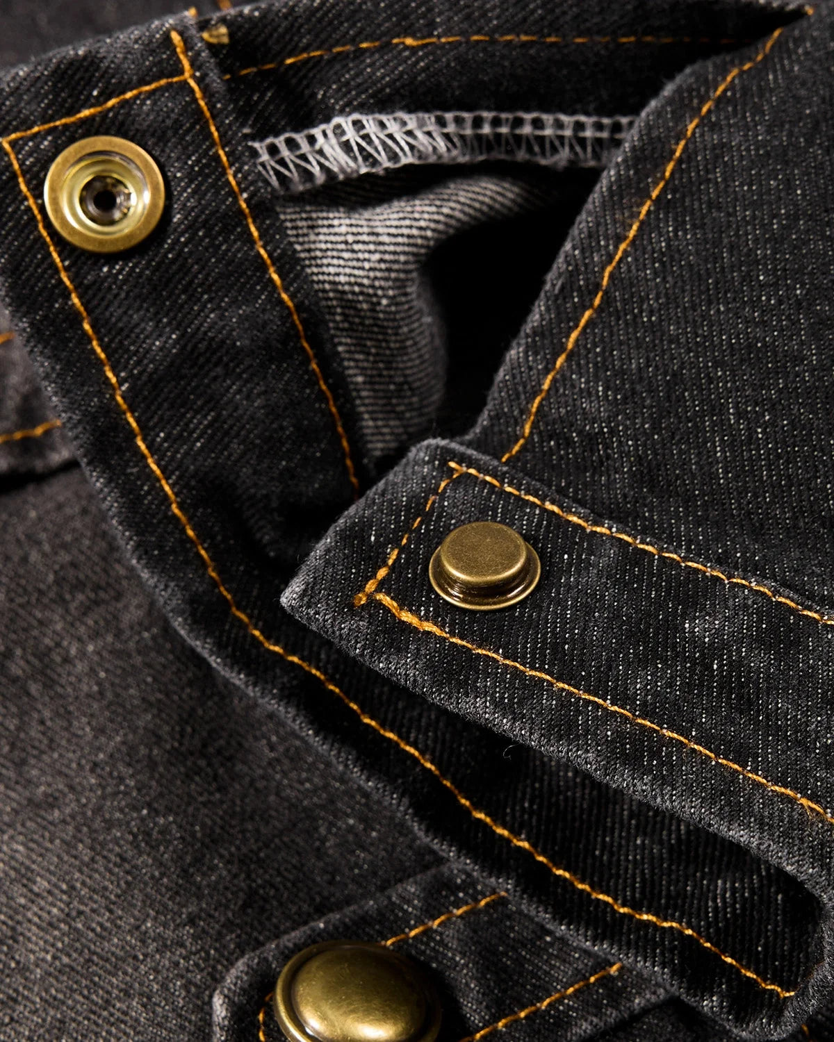 Omygoods Napoleon-Inspired Washed Denim Jacket