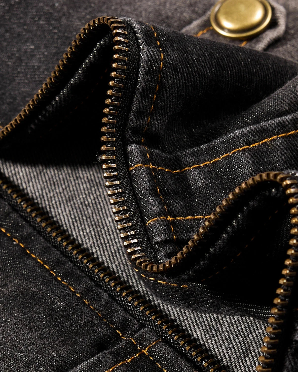 Omygoods Napoleon-Inspired Washed Denim Jacket