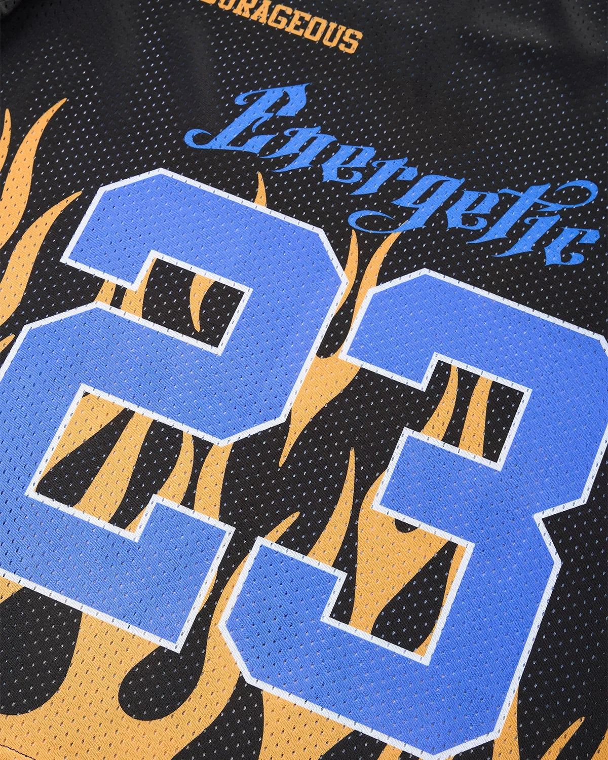 Omygoods NO.23 & Flame Print Mesh Tee