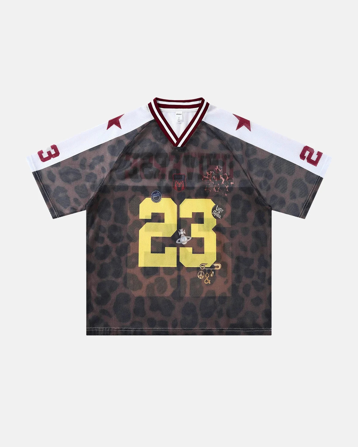 Omygoods Number 23 Leopard Mesh Jersey