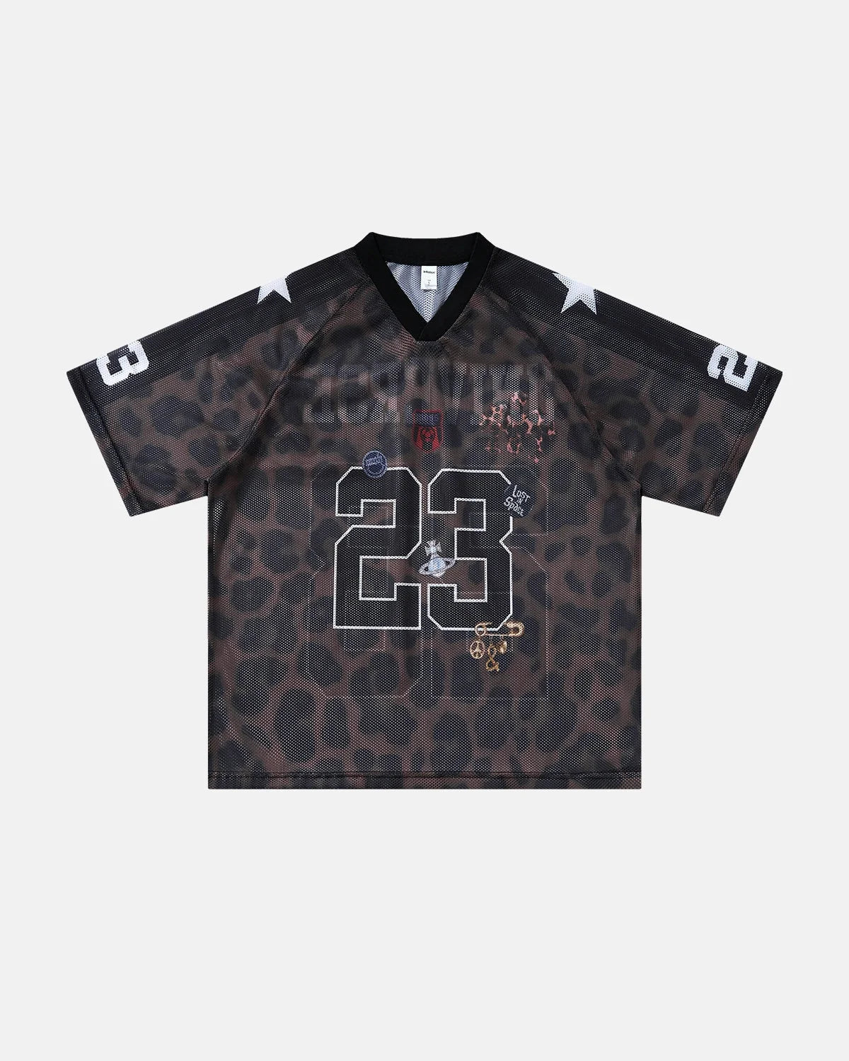 Omygoods Number 23 Leopard Mesh Jersey