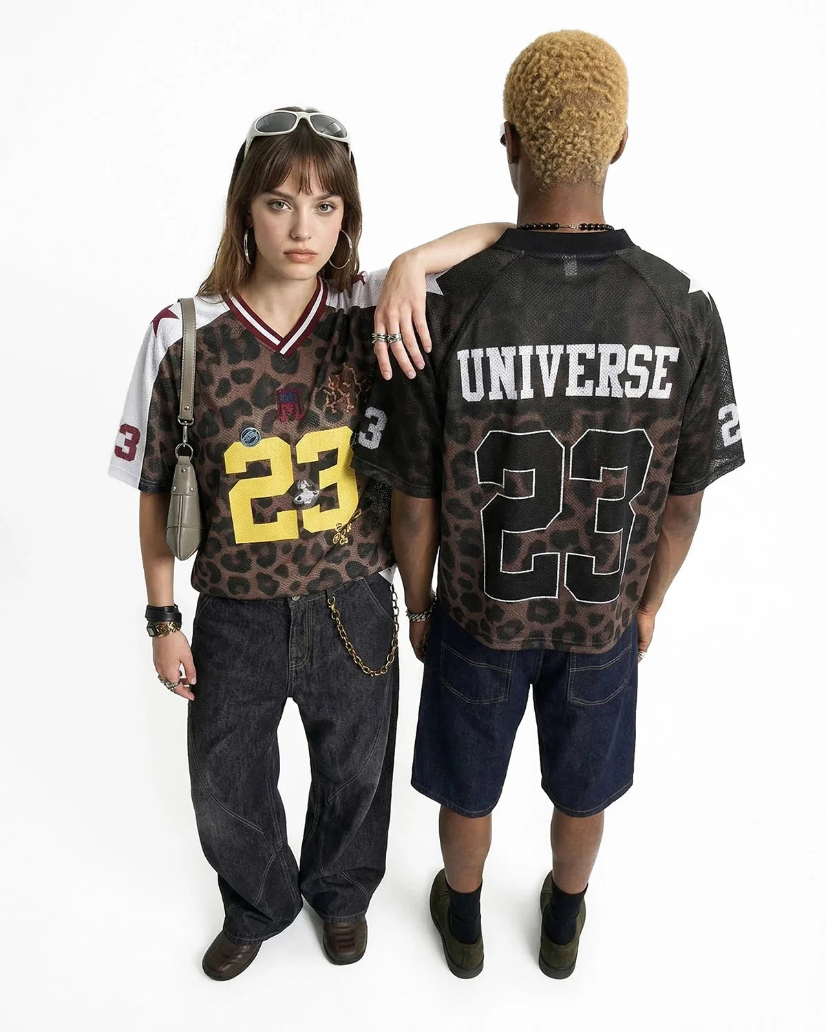 Omygoods Number 23 Leopard Mesh Jersey