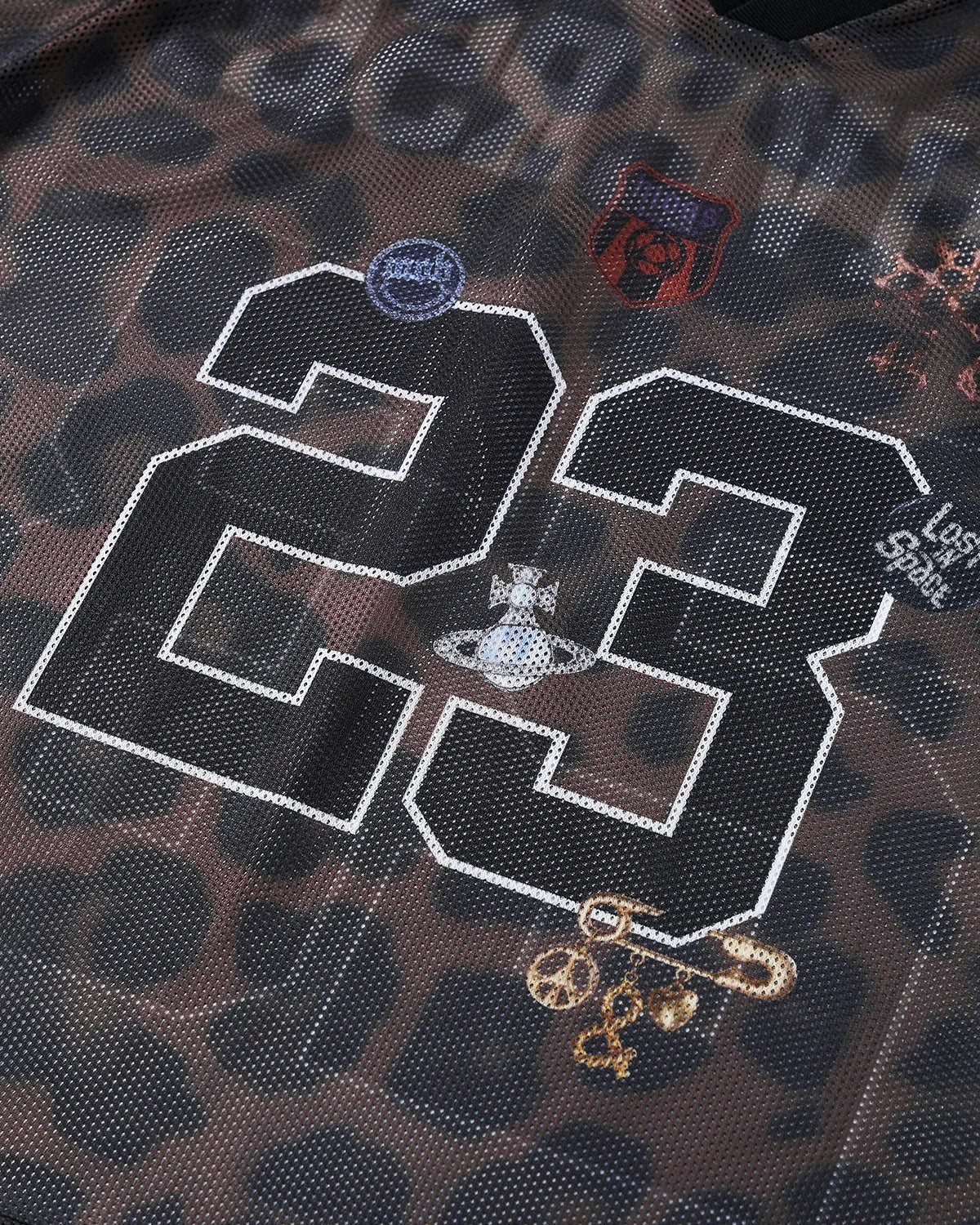 Omygoods Number 23 Leopard Mesh Jersey
