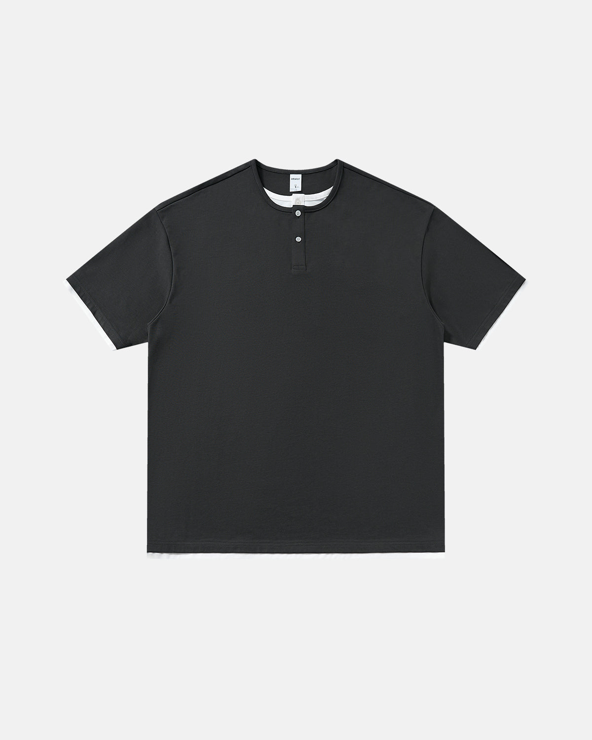 Omygoods Old Money Layered Henley T-Shirt