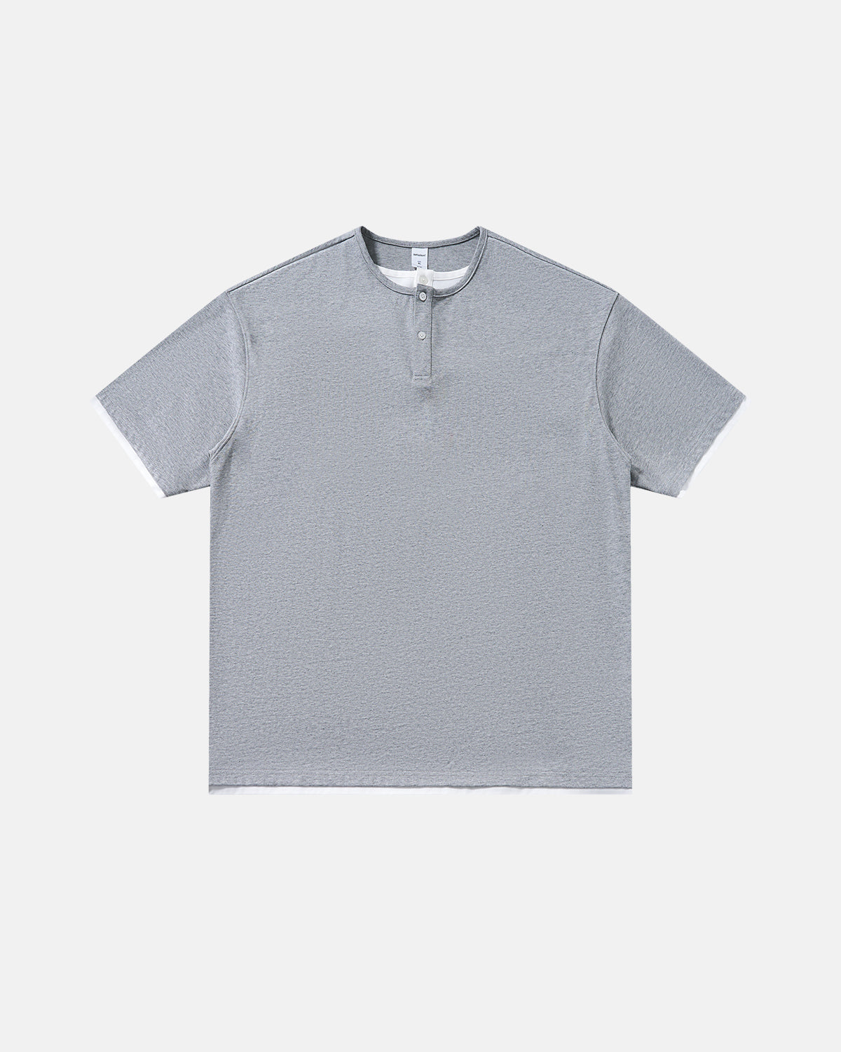 Omygoods Old Money Layered Henley T-Shirt