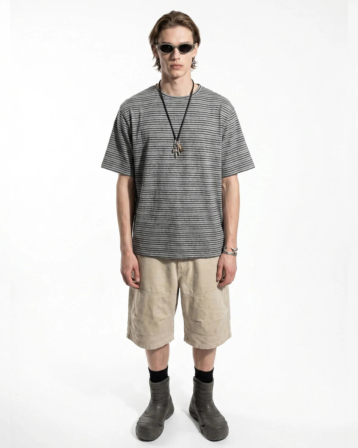 Omygoods Old Money Striped T-Shirt
