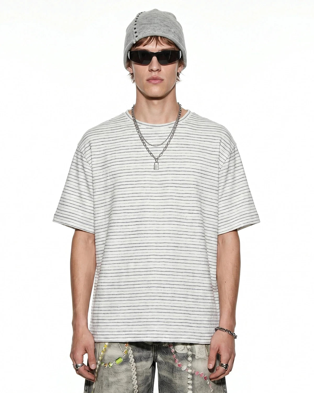 Omygoods Old Money Striped T-Shirt