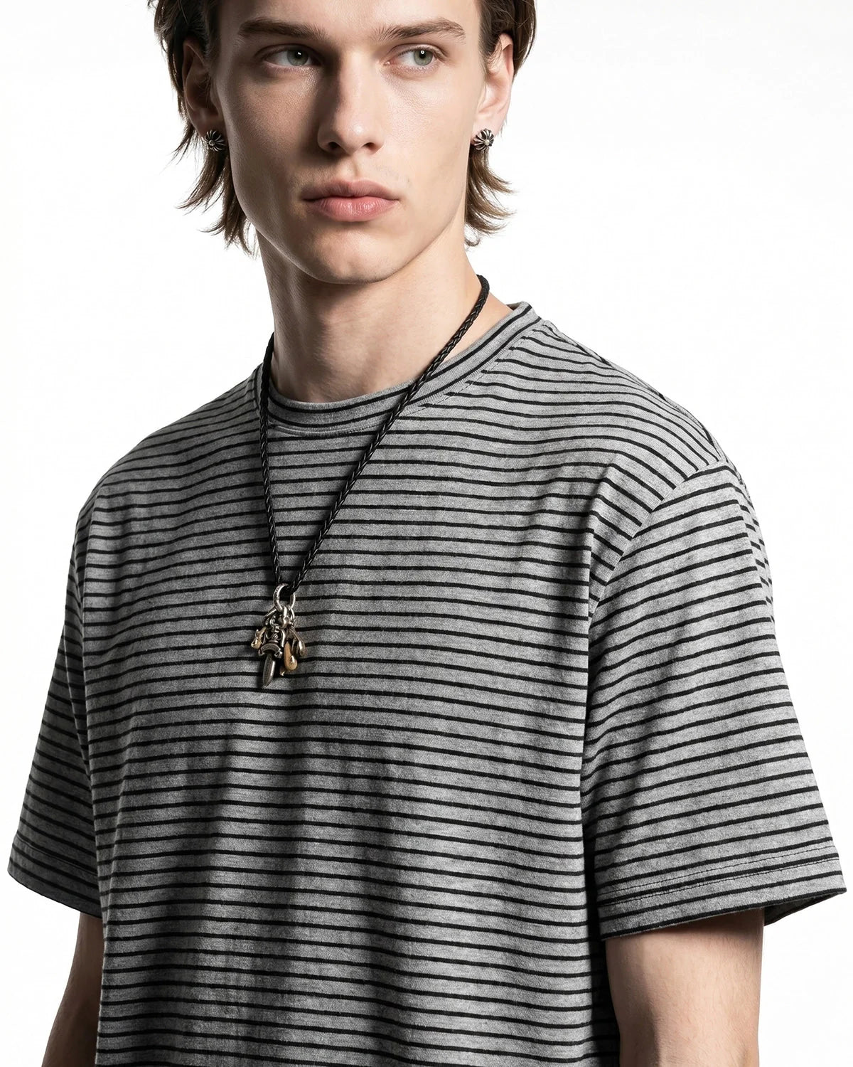 Omygoods Old Money Striped T-Shirt