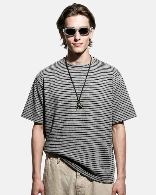Omygoods Old Money Striped T-Shirt