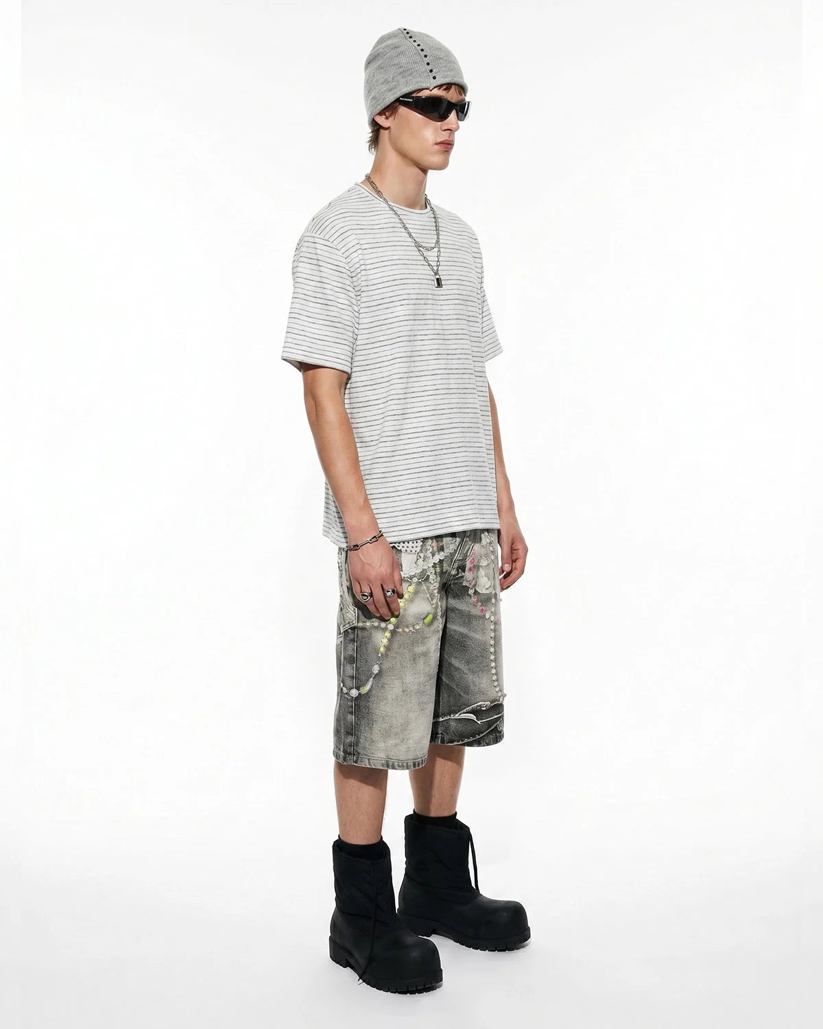 Omygoods Old Money Striped T-Shirt