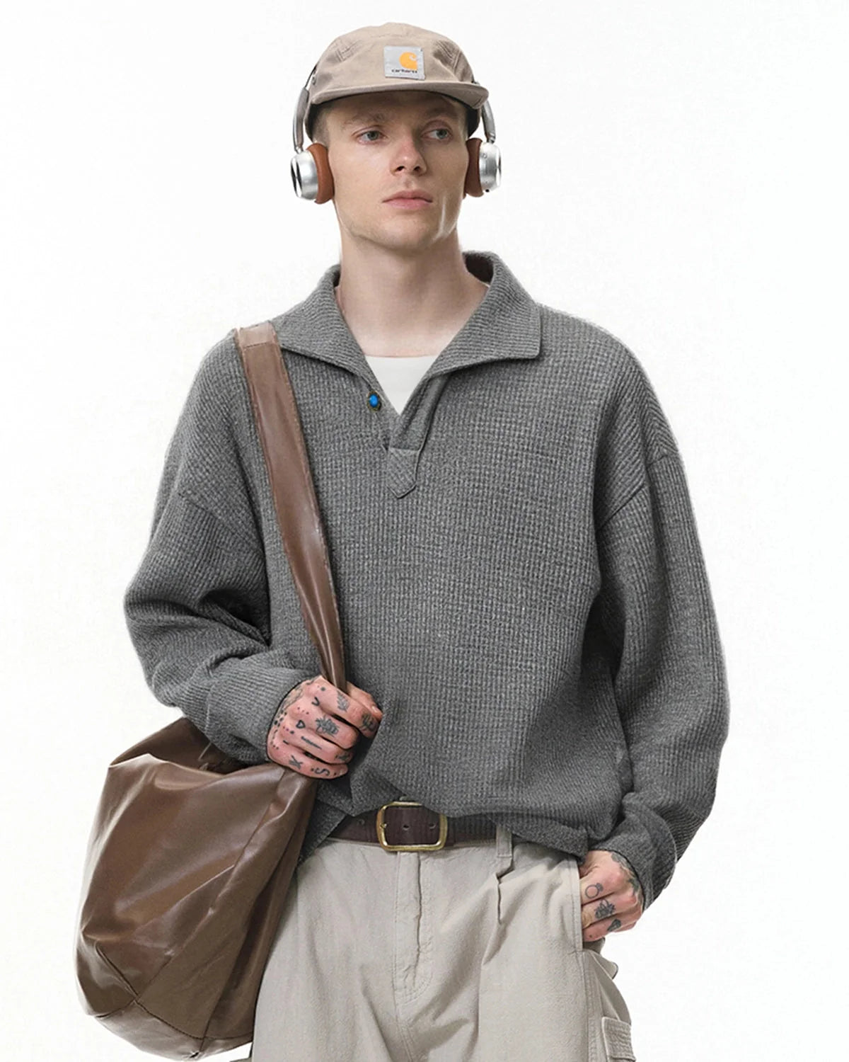 Omygoods Old Money Style Knitwear POLO Shirt