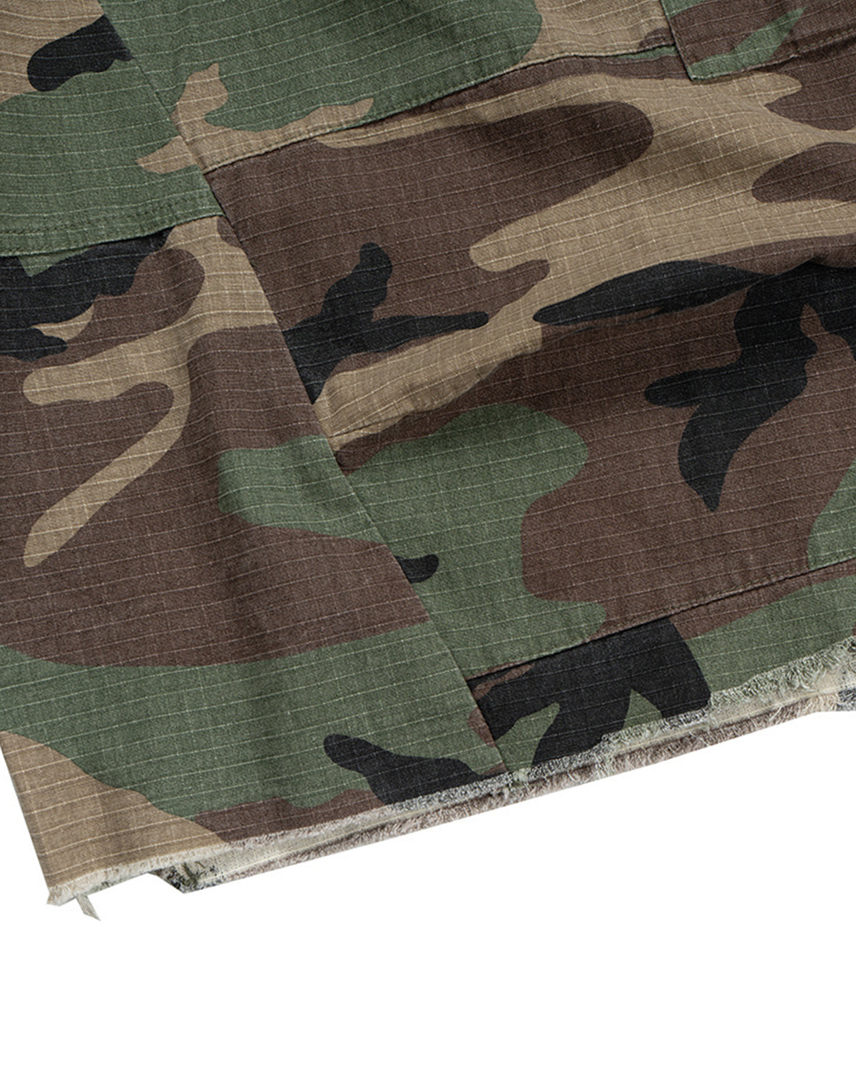 Omygoods Oversized Camo Cargo Longline Shorts