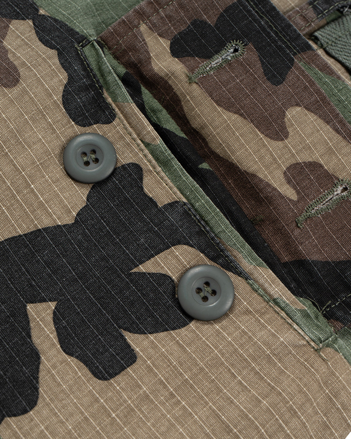 Omygoods Oversized Camo Cargo Longline Shorts