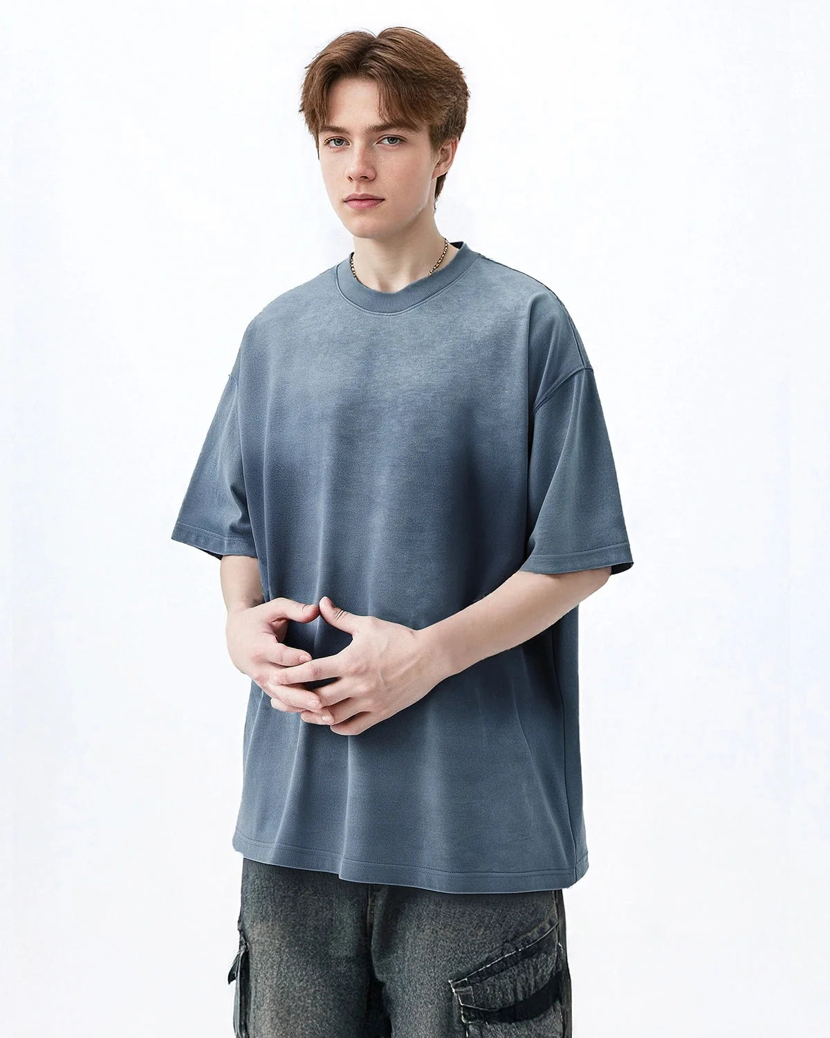 Omygoods Oversized Monkey Acid Wash Tee
