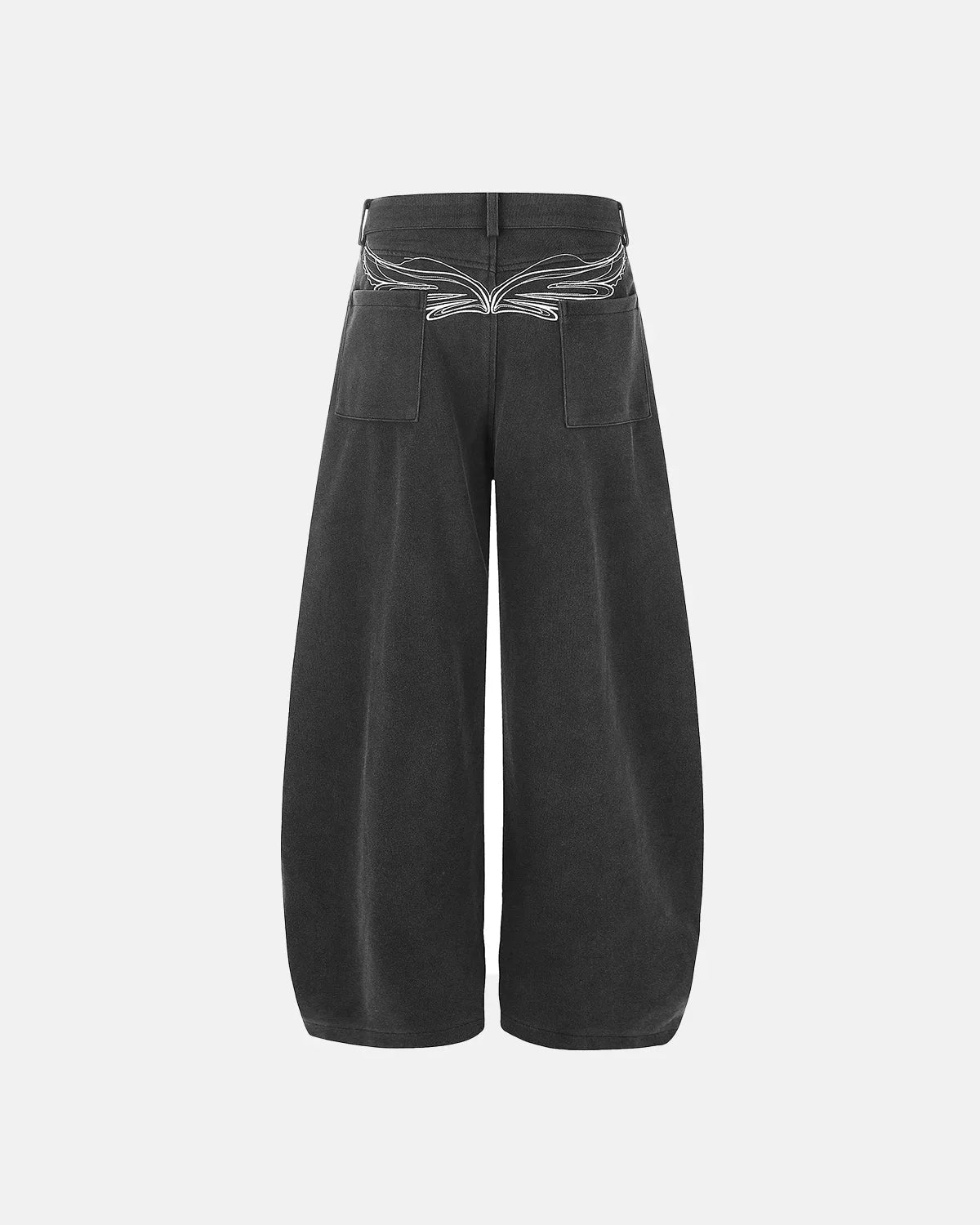 Omygoods Paris Buckle Embroidered Cargo Pants