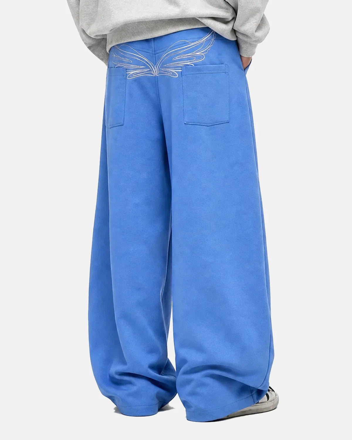 Omygoods Paris Buckle Embroidered Cargo Pants