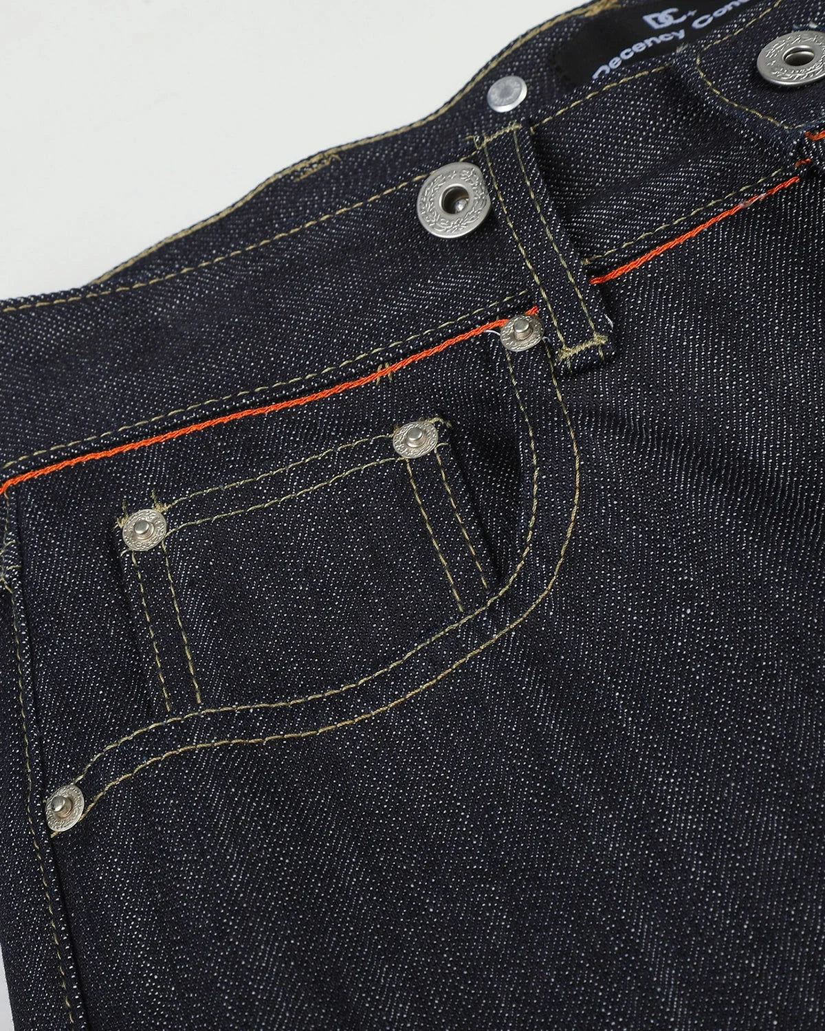 Omygoods Paris Buckle Raw Baggy Jeans