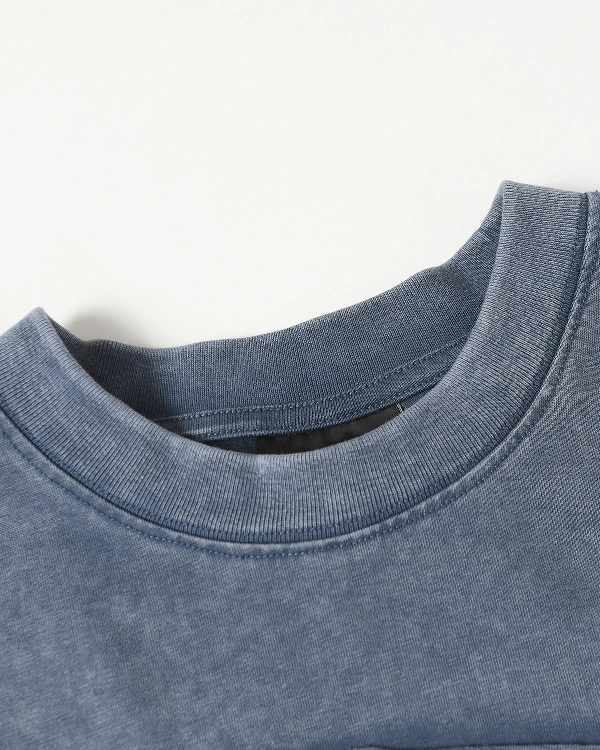 Omygoods Patchwork Washed Boxy Cropped T-Shirt
