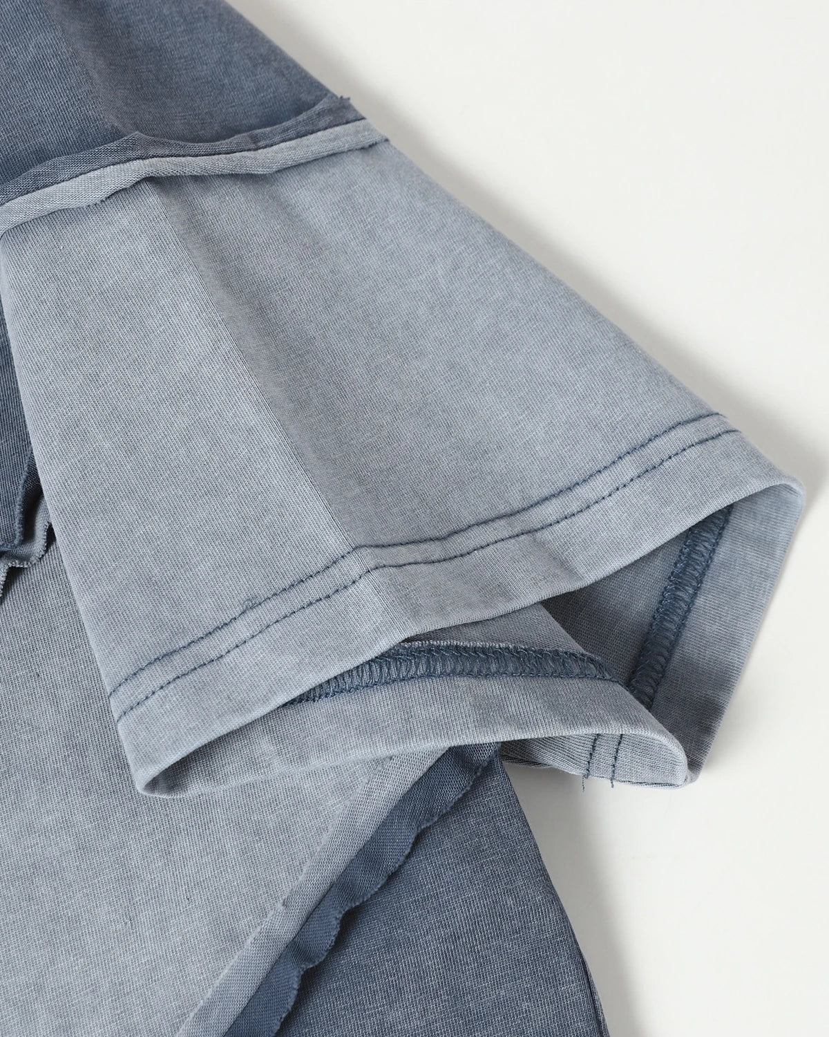 Omygoods Patchwork Washed Boxy Cropped T-Shirt