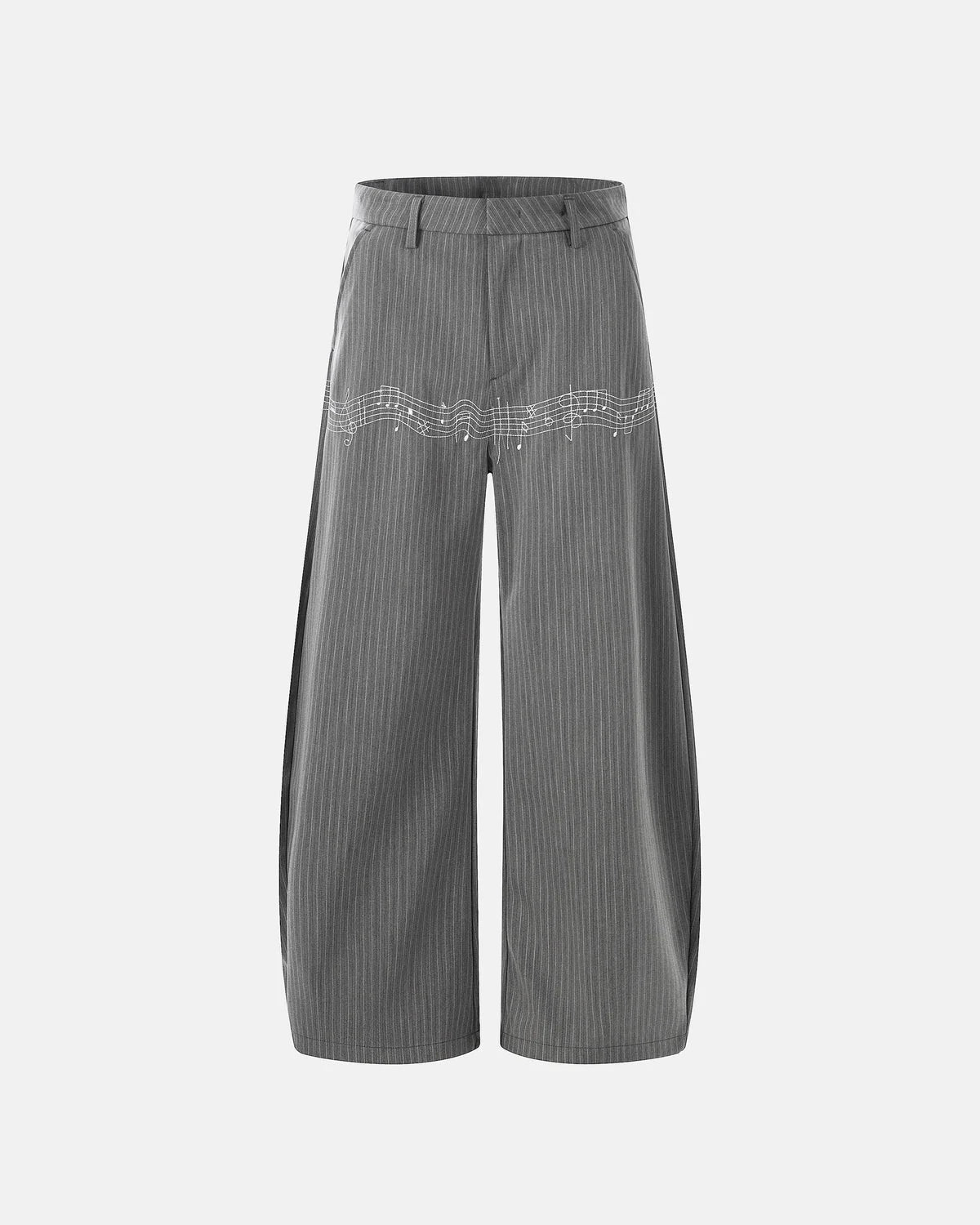 Omygoods Pinstripe Cinch Back Tailored Pants