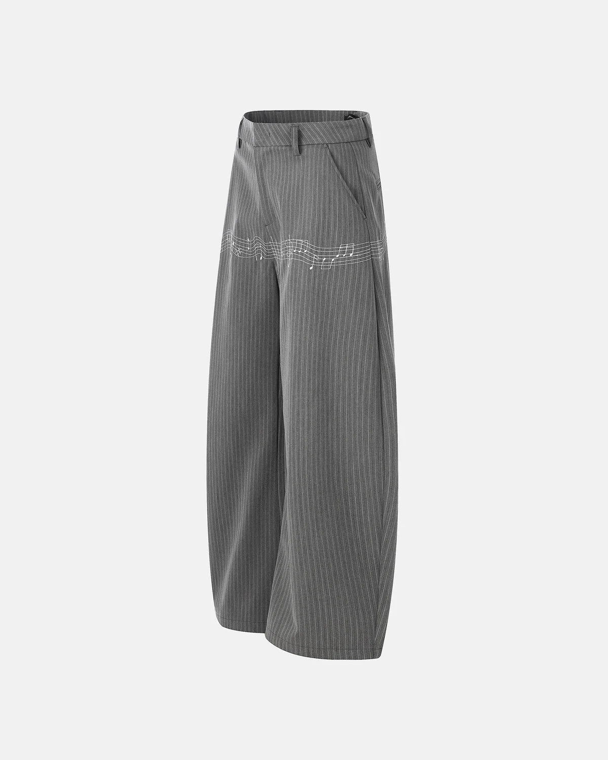 Omygoods Pinstripe Cinch Back Tailored Pants
