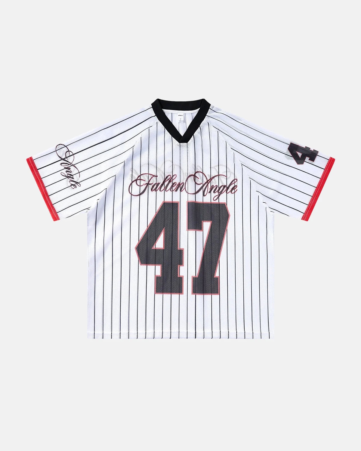 Omygoods Pinstripe Number Mesh Jersey