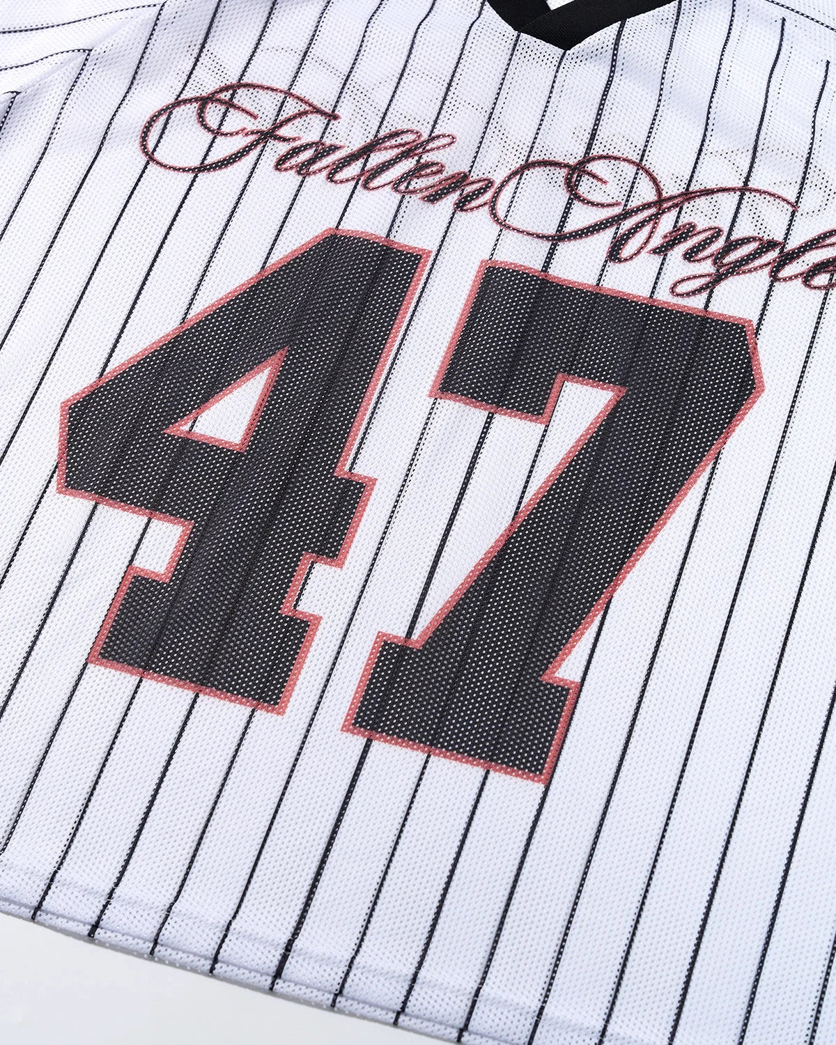 Omygoods Pinstripe Number Mesh Jersey