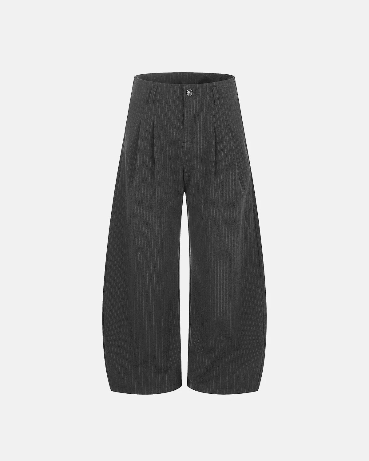 Omygoods Pinstripe Pleated Barrel Tailored Pants