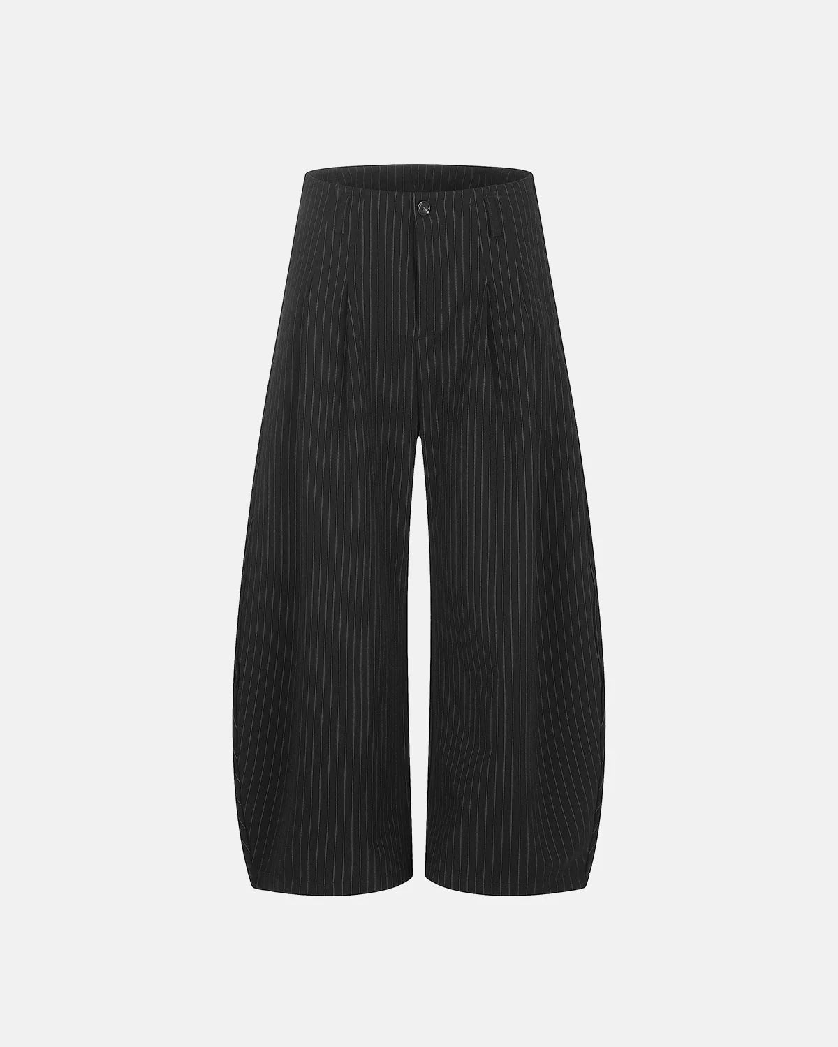 Omygoods Pinstripe Pleated Barrel Tailored Pants