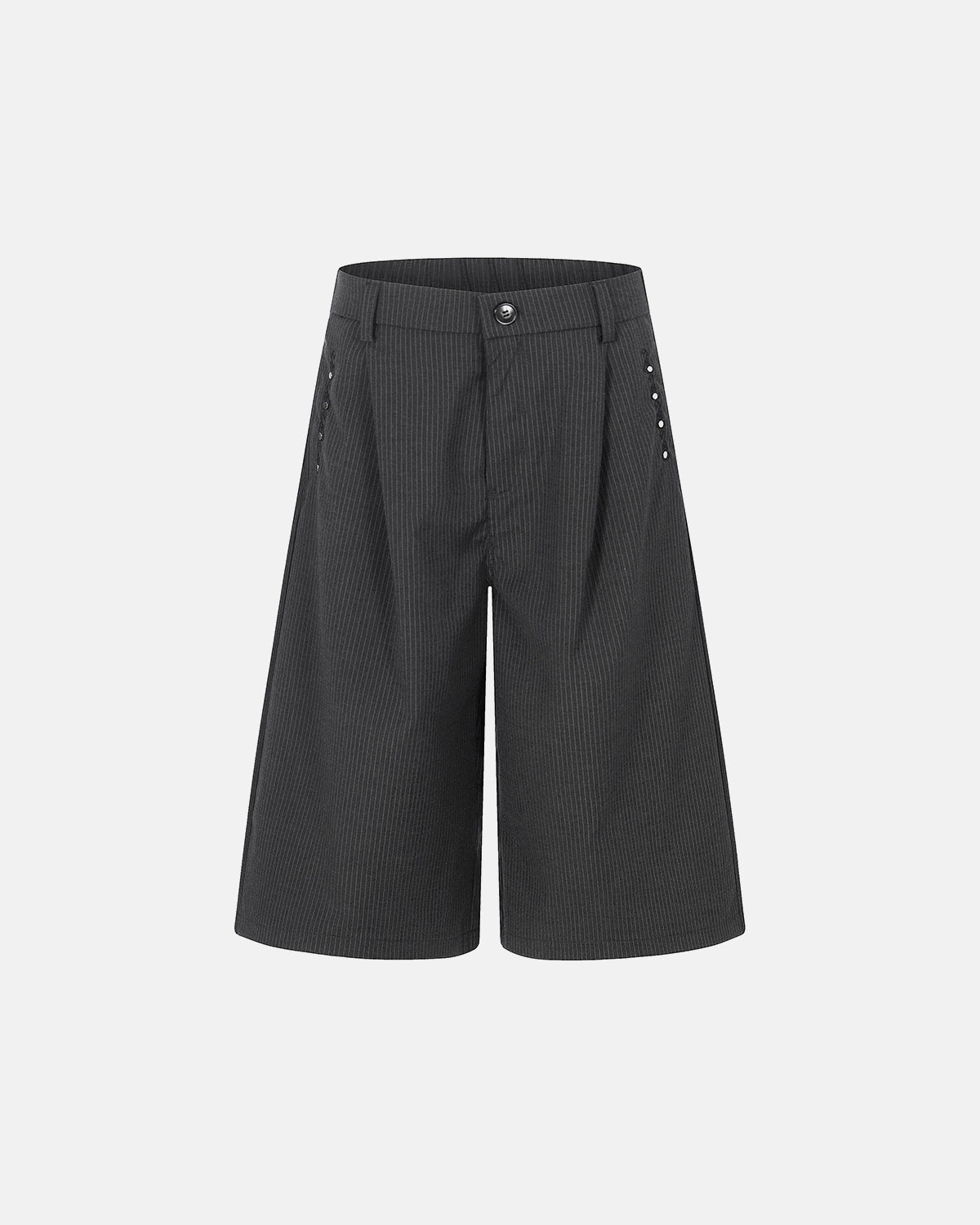 Omygoods Pinstripe Stud Detail Tailored Shorts