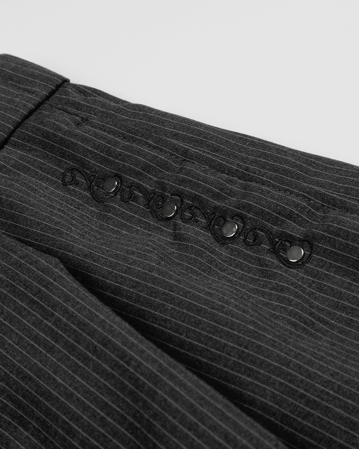 Omygoods Pinstripe Stud Detail Tailored Shorts