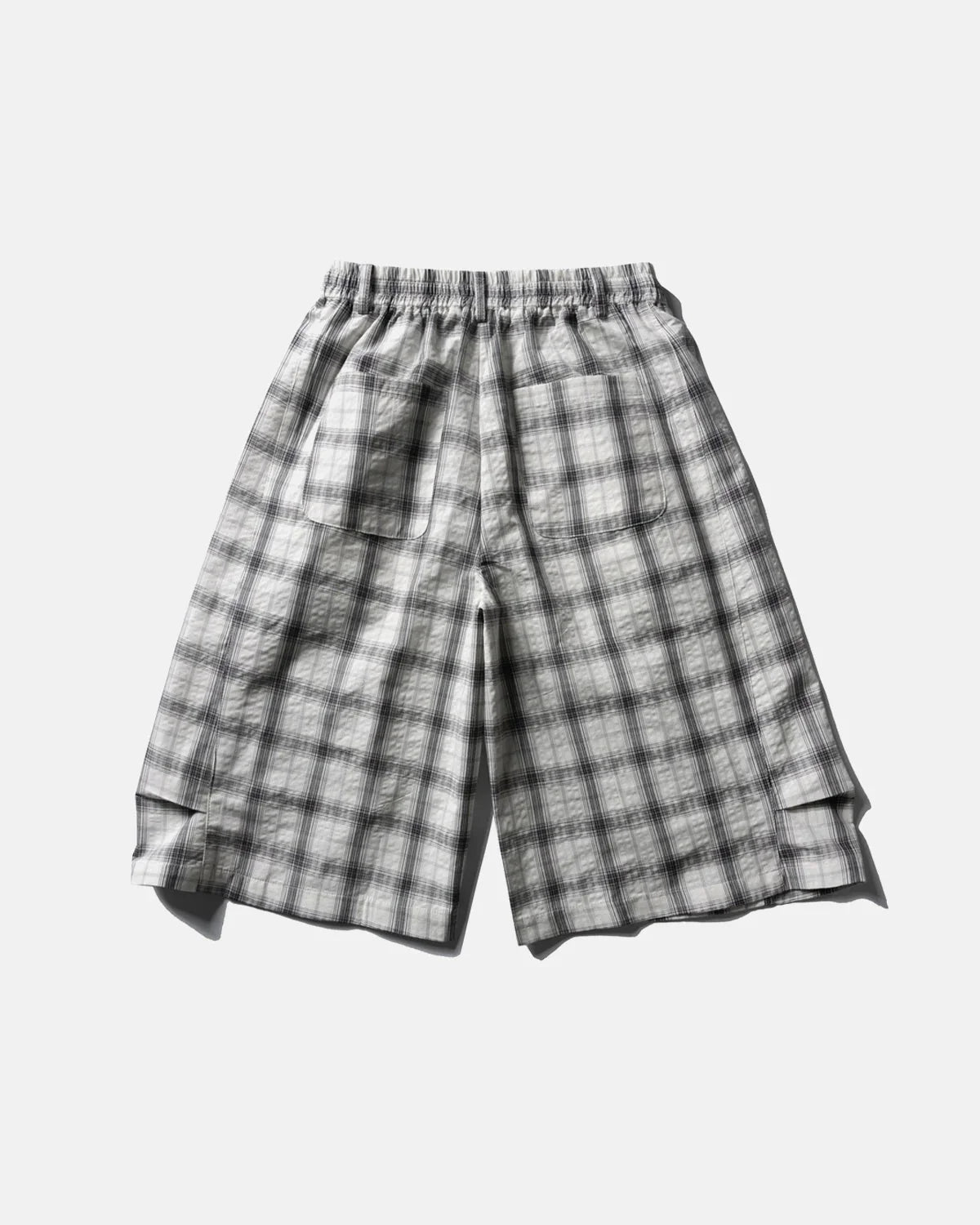 Omygoods Plaid Longline Casual Shorts