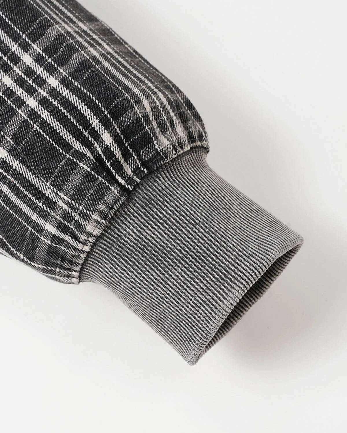 Omygoods Plaid Patchwork Boxy Zip Up Hoodie