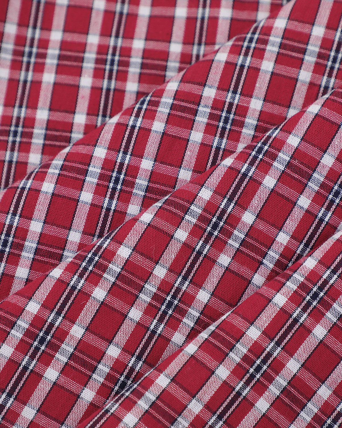 Omygoods Plaid Script Embroidered Short-Sleeve Shirt