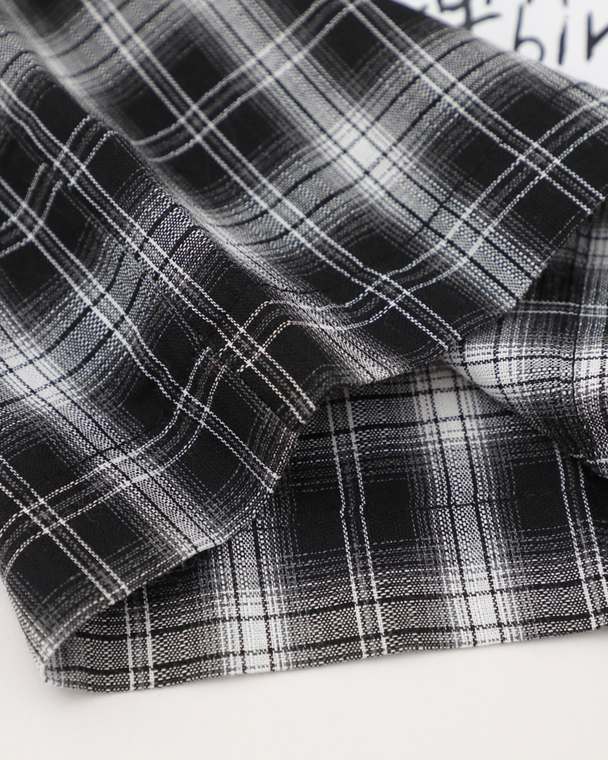 Omygoods Plaid Sticker Graphic Studded Shirt