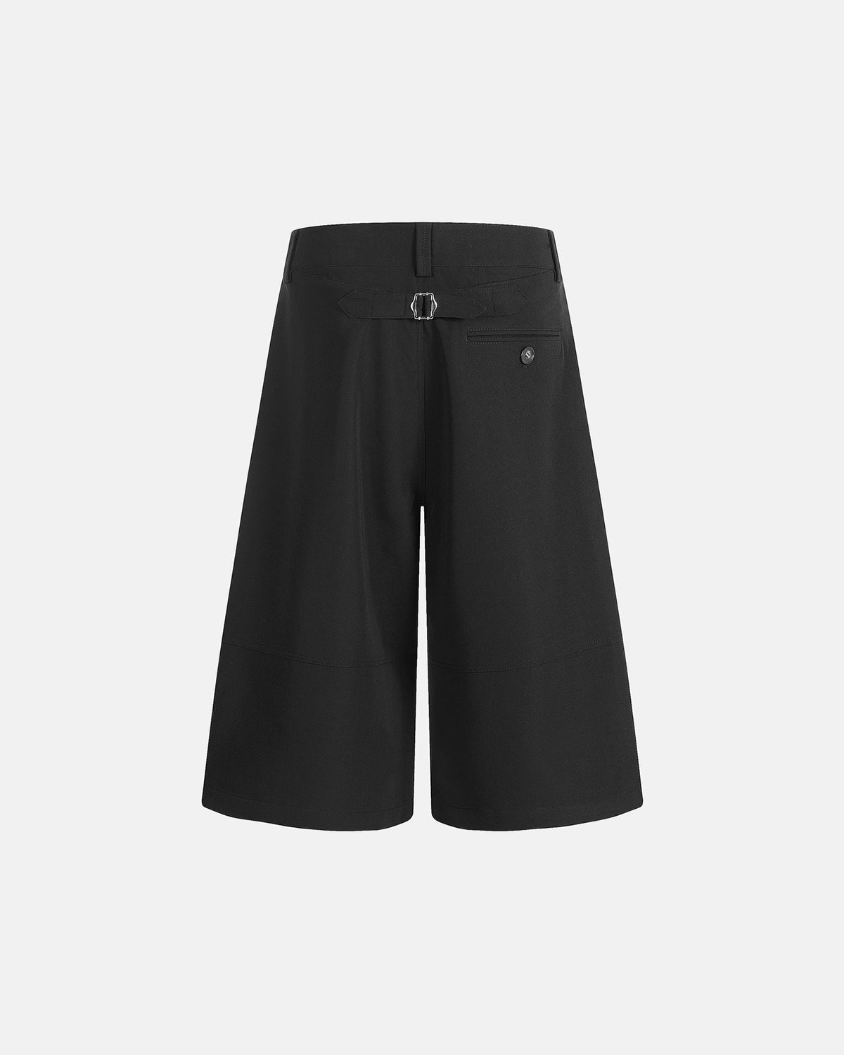Omygoods Pleated Cinch Back Tailored Shorts