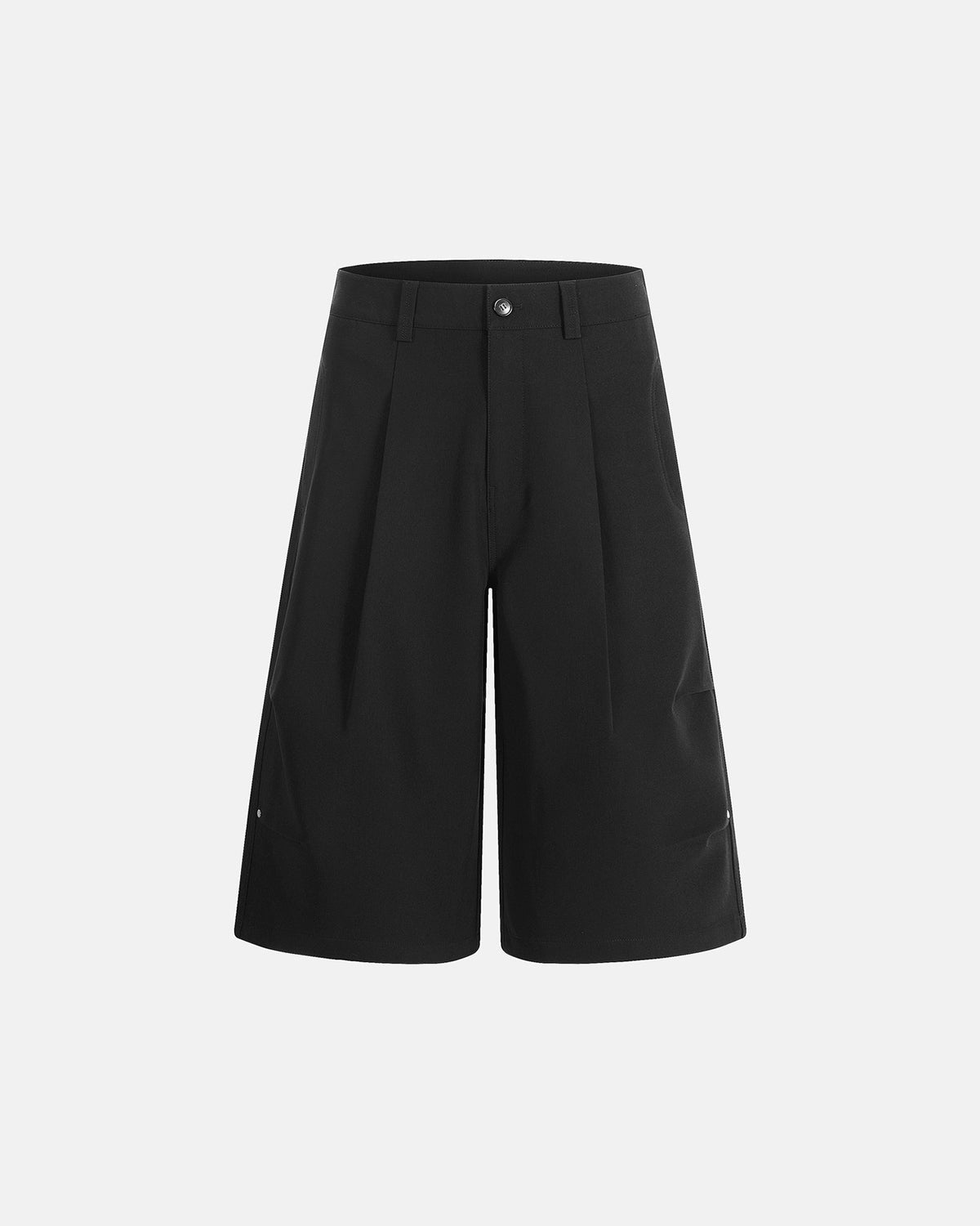 Omygoods Pleated Cinch Back Tailored Shorts