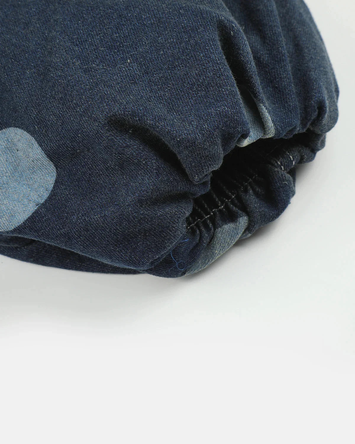 Omygoods Polka Dot Faux Fur Denim Jacket