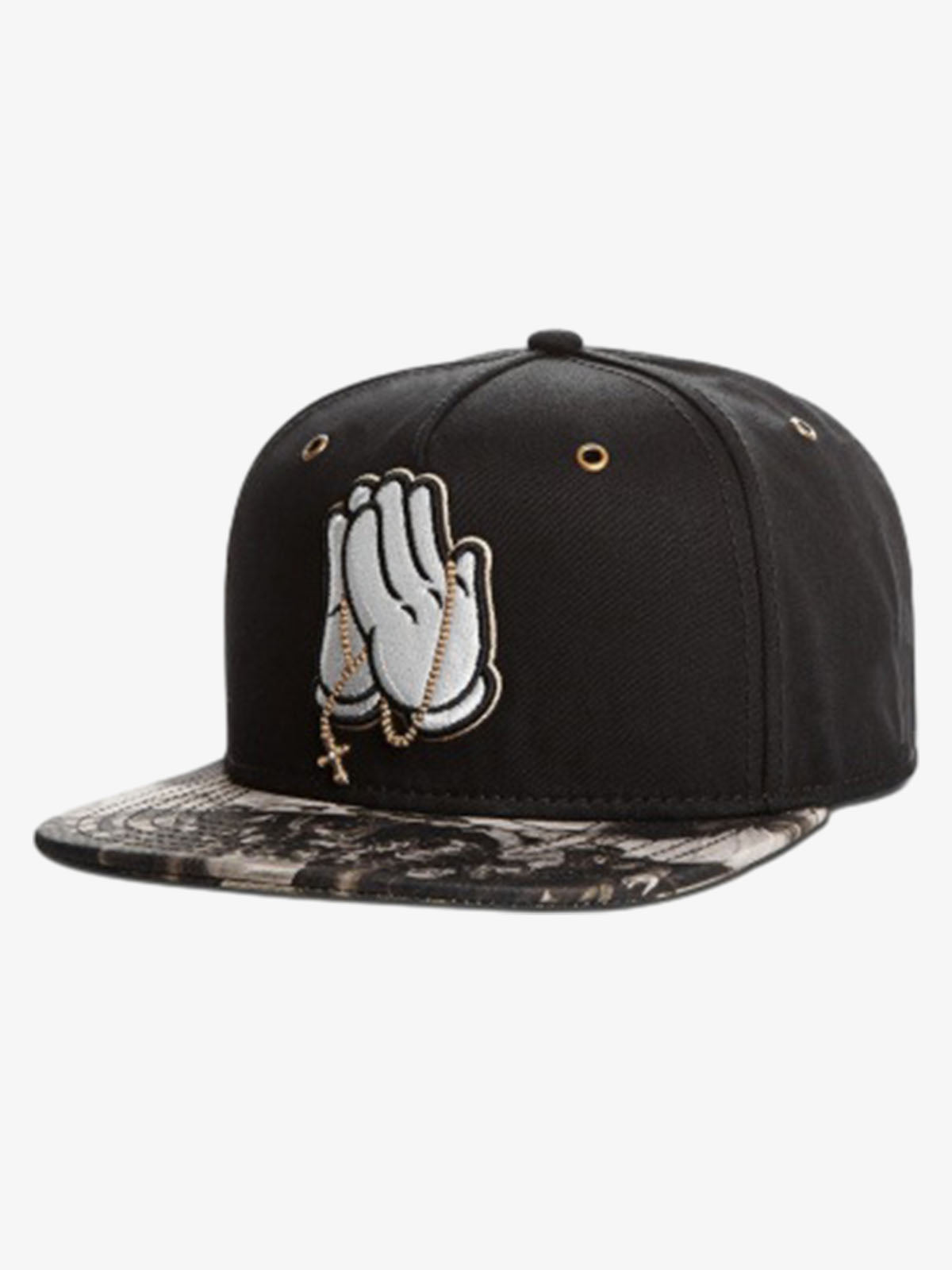Omygoods Prayer Embroidered Snapback Hat
