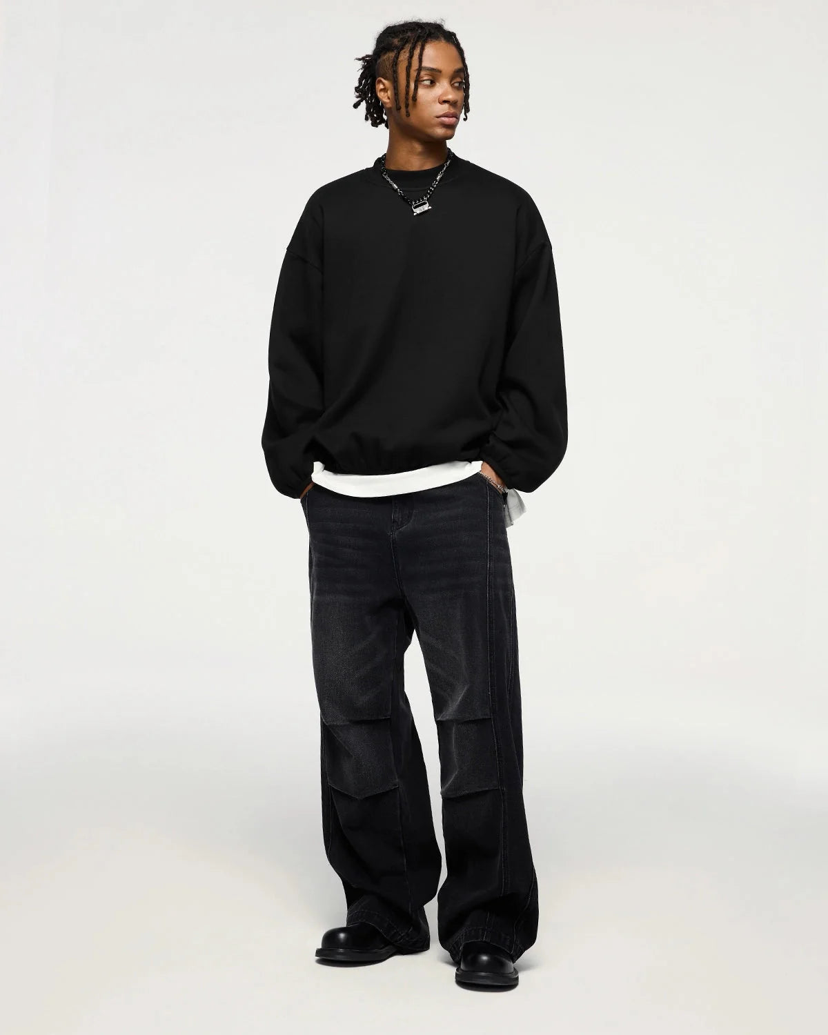 Omygoods Premium Boxy Crewneck Sweatshirt