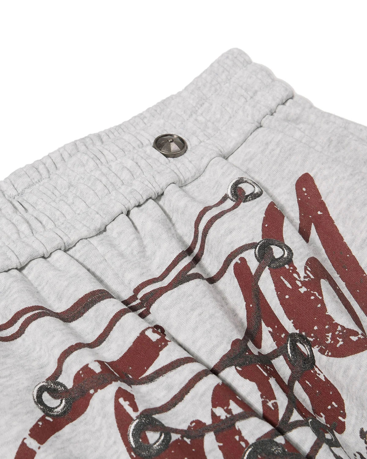 Omygoods Printed Lace-Up Graphic Barrel Sweatpants