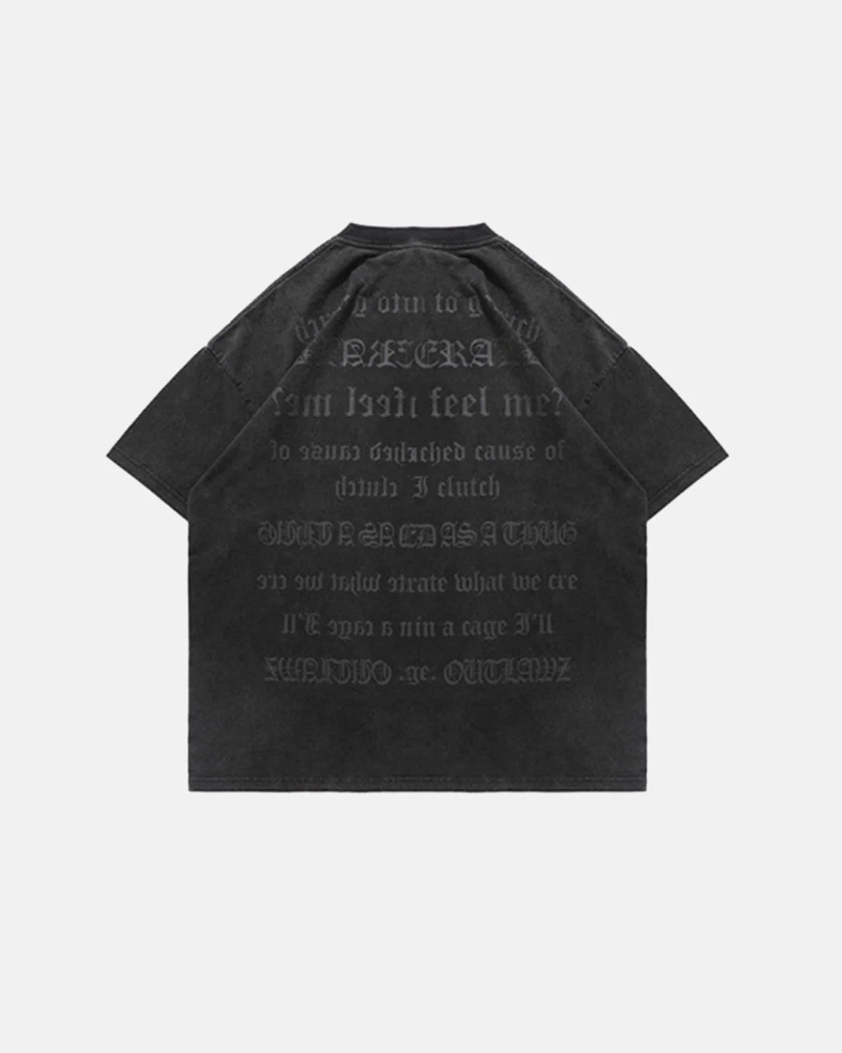 Omygoods Puff Print Washed T-Shirt