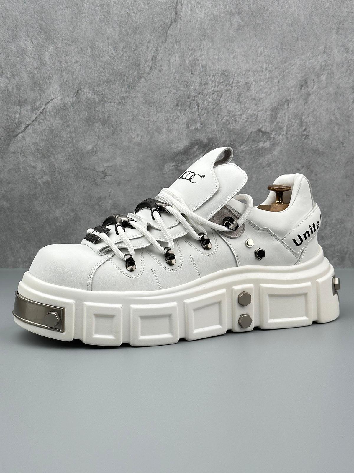 Omygoods Punk Style Rivet Derby Shoes