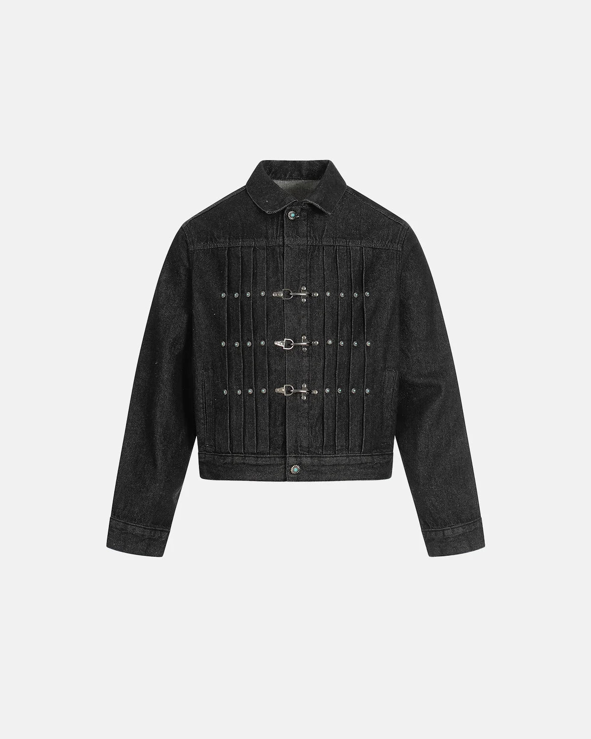 Omygoods Raw Clasp Denim Jacket