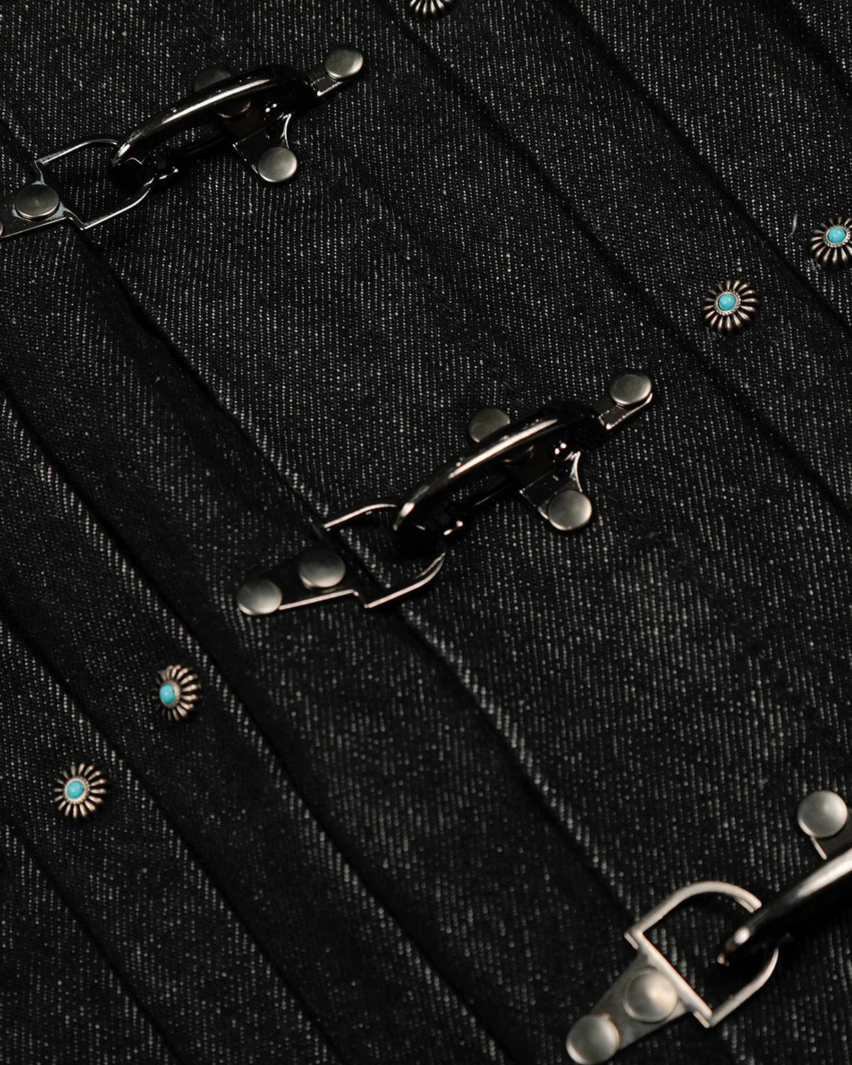 Omygoods Raw Clasp Denim Jacket