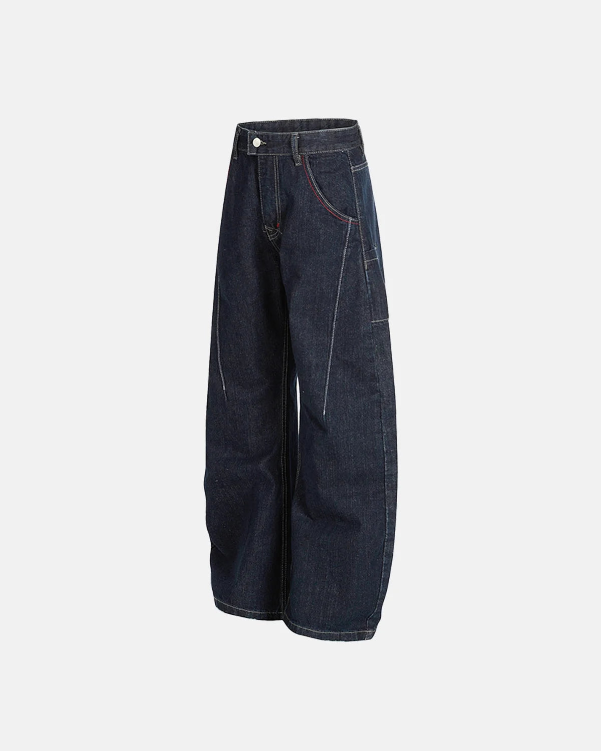 Omygoods Raw Deconstructed Baggy Jeans