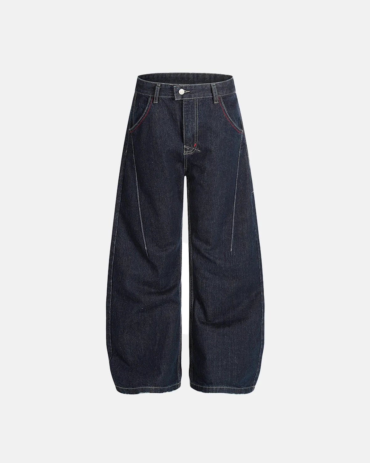 Omygoods Raw Deconstructed Baggy Jeans