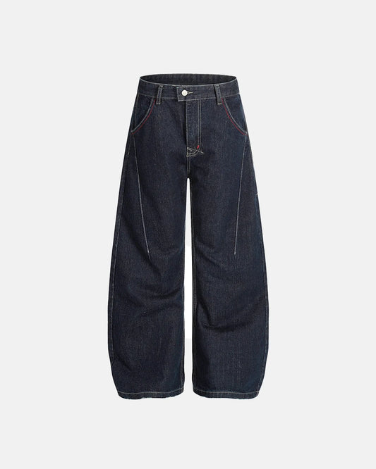 Omygoods Raw Deconstructed Baggy Jeans
